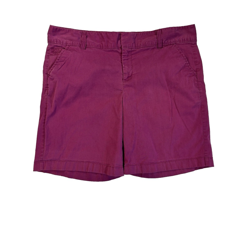 Caslon Women's 14 Purple Chino Shorts Resort Travel Vacation Summer Spring